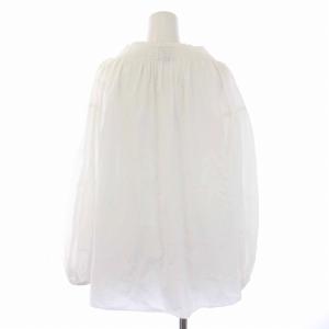 LUDLOW スモッキングギャザーブラウス F ホワイト LD-1579