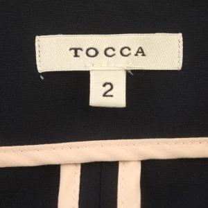 TOCCA スーツ セットアップ ワンピース ノーカラージャケット 2 M ネイビー 紺