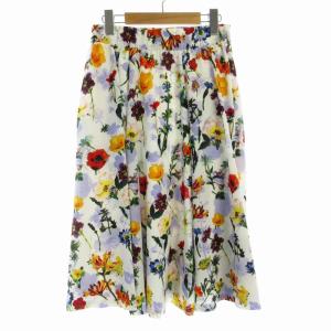 EPOCA THE SHOP フレアスカート ミモレ ロング 花柄 38 S マルチカラー