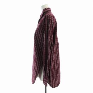 Vivienne Westwood カジュアルシャツ チェック ロゴ 刺繍 オーブ 長袖 ボルドー