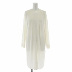 23区 ロングカーディガン ニット シアー 大きいサイズ 長袖 44 XL 白 ホワイト