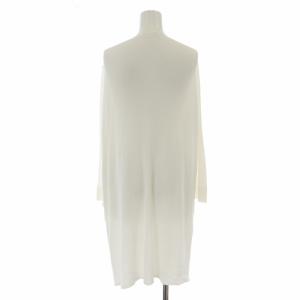 23区 ロングカーディガン ニット シアー 大きいサイズ 長袖 44 XL 白 ホワイト