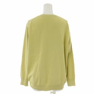 23区 20SS エジプシャンピュアコットンＶネックニット カットソー 大きいサイズ 長袖 44 XL ライトイエロー