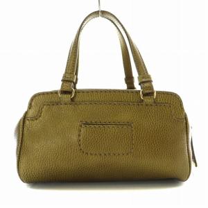 TOD'S ハンドバッグ ボストン レザー ゴールド色