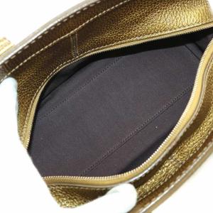 TOD'S ハンドバッグ ボストン レザー ゴールド色