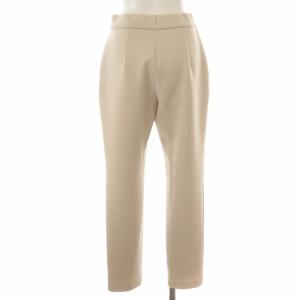 sov. 21SS ポンチパンツ イージーパンツ スラックス テーパード リボン タック 38 M ベージュ 0306-192-211