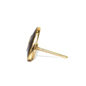 CHANEL ココマーク ピアス 両耳用 ハート 04A ブラック ゴールド色