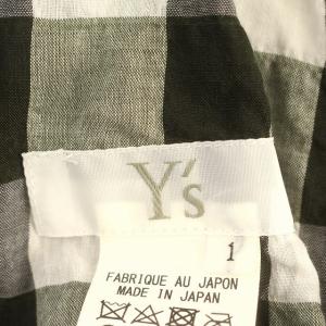 Y's ヨウジヤマモト スカート チェック フレアスカート 1 S 黒 グレー