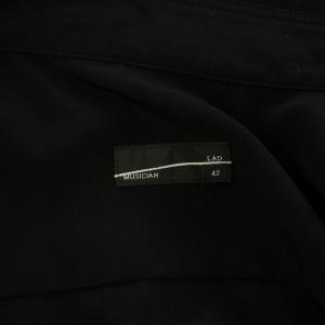 LAD MUSICIAN BIG SHIRT ビッグシャツ カジュアル 長袖 レギュラーカラー 無地 42 S 黒 ブラック 2222-103