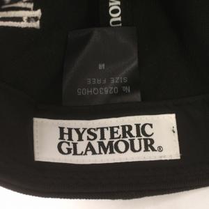 HYSTERIC GLAMOUR キャップ ヒスガール 刺繍 ベースボールキャップ 帽子 F 黒 ブラック