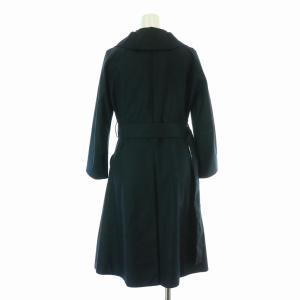 GUCCI トレンチコート ロング スナップボタン 裏地シルク混 ベルト付き 38 S 黒 ブラック 196551