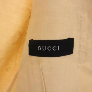 GUCCI テーラードジャケット シングル 2B リネン 50 XL べージュ