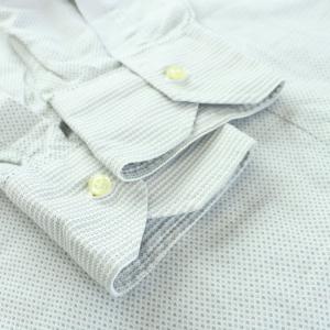 ETRO カジュアルシャツ 総柄 長袖 42 XS グレー 白 ホワイト