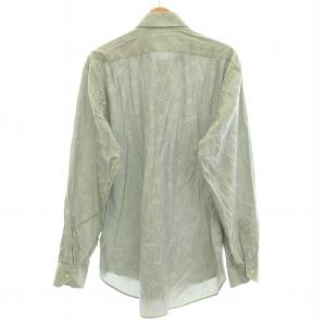 ETRO カジュアルシャツ 長袖 レギュラーカラー ストライプ柄 ペイズリー柄 42 XS グレー