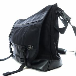 PORTER 吉田カバン HEAT メッセンジャーバッグ ショルダーバッグ フラップ 黒 ブラック