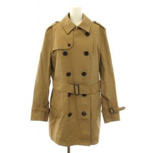 トレンチコート スプリングコート ミドル丈 キルティングライナー付き L ベージュ