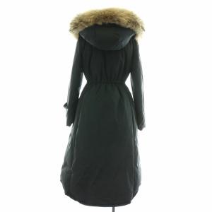 Diagram GRACE CONTINENTAL ロングモッズダウンコート ミリタリー ジップアップ フード チャイニーズラクーンファー ノーカラー 36 S 黒 ブラック