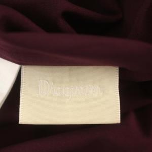 Diagram GRACE CONTINENTAL 19AW ワンピース チェック 七分袖 プリーツ ベルト付 36 S 紫 パープル /G