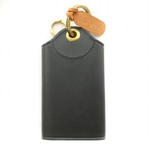 IL BISONTE オリジナルレザーキーケース 牛革 レザー ロゴ F 黒 ブラック