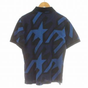 VIVIENNE WESTWOOD MAN ポロシャツ 半袖 ハーフジップ オーブ 刺繍 星 L 青 ブルー