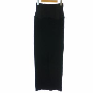 SNIDEL 22SS コルセットニットスカート タイト ロング マキシ 切替 F 黒 ブラック SWNS221153