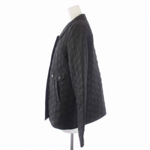 ANYA HINDMARCH リボンキルティングジャケット 中綿ジャケット S 黒 ブラック 202181401-99