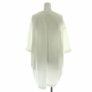 S’YTE ヨウジヤマモト Tシャツ カットソー 半袖 クルーネック ギャザー アシンメトリー 3 L 白 ホワイト