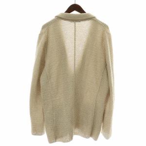 1PIU1UGUALE3 テーラードジャケット ニット シングル 6 XL ベージュ