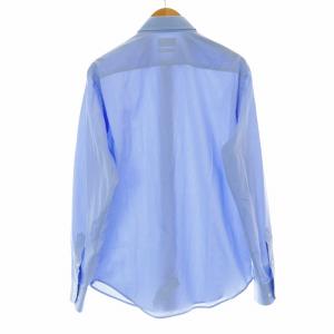 EMPORIO ARMANI MODERN FIT シャツ ワイシャツ 半袖 コットン 41 L 青 ブルー