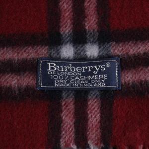 burberrys ヴィンテージ マフラー ストール チェック カシミヤ イングランド製 赤