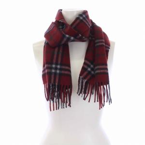burberrys ヴィンテージ マフラー ストール チェック カシミヤ イングランド製 赤