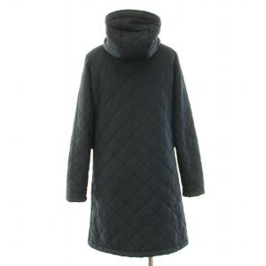 MACKINTOSH キルティングコート 中綿 アウター ロング丈 フード 36 S 紺 ネイビー