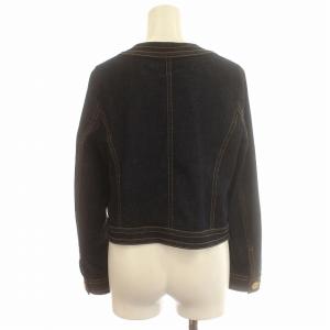 BLUE LABEL CRESTBRIDGE デニムジャケット ノーカラー Gジャン ブルゾン 38 M インディゴ