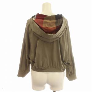 BLUE LABEL CRESTBRIDGE パーカー ジップアップ ドルマンスリーブ 38 M カーキ