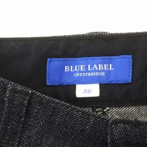 BLUE LABEL CRESTBRIDGE デニムパンツ チェック ハイウエスト ジーンズ 38 M インディゴ