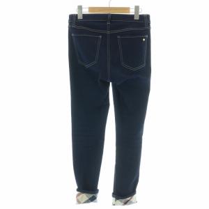 BLUE LABEL CRESTBRIDGE デニムパンツ ジーンズ ロールアップ チェック柄 36 S 紺 ネイビー