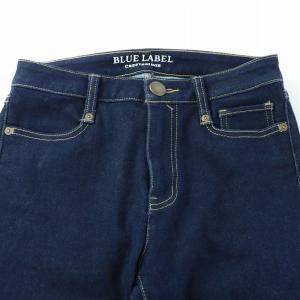 BLUE LABEL CRESTBRIDGE デニムパンツ ジーンズ ロールアップ チェック柄 36 S 紺 ネイビー