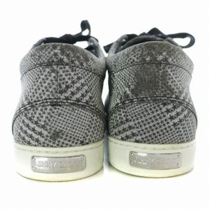 JIMMY CHOO MIAMI スター スニーカー ローカット グリッター チェック 星柄 38 25cm グレー