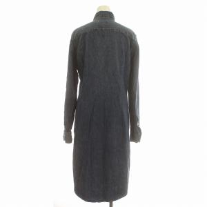 RALPH LAUREN デニム シャツワンピース 長袖 ロング ワンピース M 青 ブルー