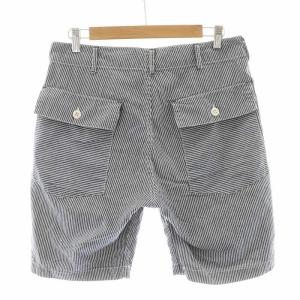 Engineered Garments ショートパンツ ハーフ ストライプ XS 青 ブルー 白 ホワイト