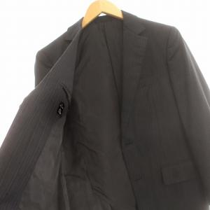 BURBERRY スーツ セットアップ ストライプ シングル ジャケット パンツ チャコールグレー