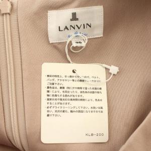 LANVIN en Bleu サテンノースリーブ ワンピース ロング 36 S ピンクベージュ /G