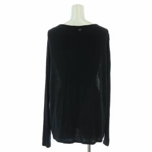 MAX MARA WEEKEND LINE カットソー 絹 シルク 長袖 ビーズ装飾 M アイボリー 黒 ブラック /KL