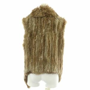 YVES SALOMON ベスト ジレ ラビットファー 38 M ベージュ