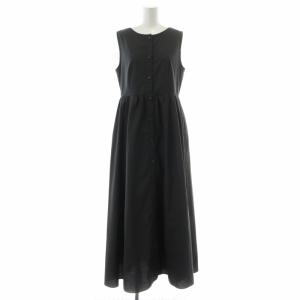 Re.Verofonna ノースリーブワンピース ロング マキシ バックレースアップ ギャザー 38 M 黒 ブラック /XK