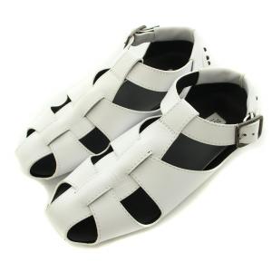 SUNNY SOFIA ソフィア グルカサンダル フラット ベルト レザー 37 23.5cm-24cm 白 ホワイト PG22