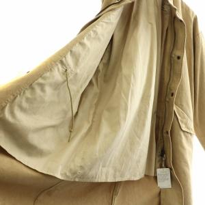 MONKEY TIME ダックFテールコート DUCK F/TAIL COAT スプリング ロング ジップアップ スタンドカラー L ベージュ 8325-186-1255