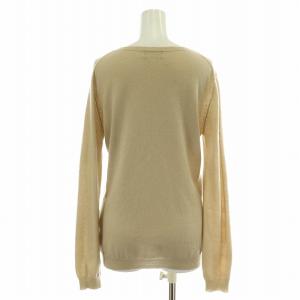 MARGARET HOWELL ニット セーター 長袖 Vネック カシミヤ 絹 シルク混 2 M ベージュ