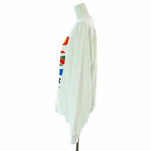 MOTHER ST. TROPEZ プリント トレーナー スウェット 長袖 コットン S 白 ホワイト 4010900003