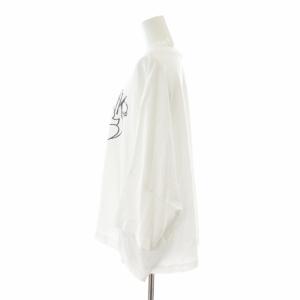 DIESEL Tシャツ カットソー ロゴ プリント 刺繍 ビッグシルエット ドルマンスリーブ 七分袖 白 ホワイト /XK